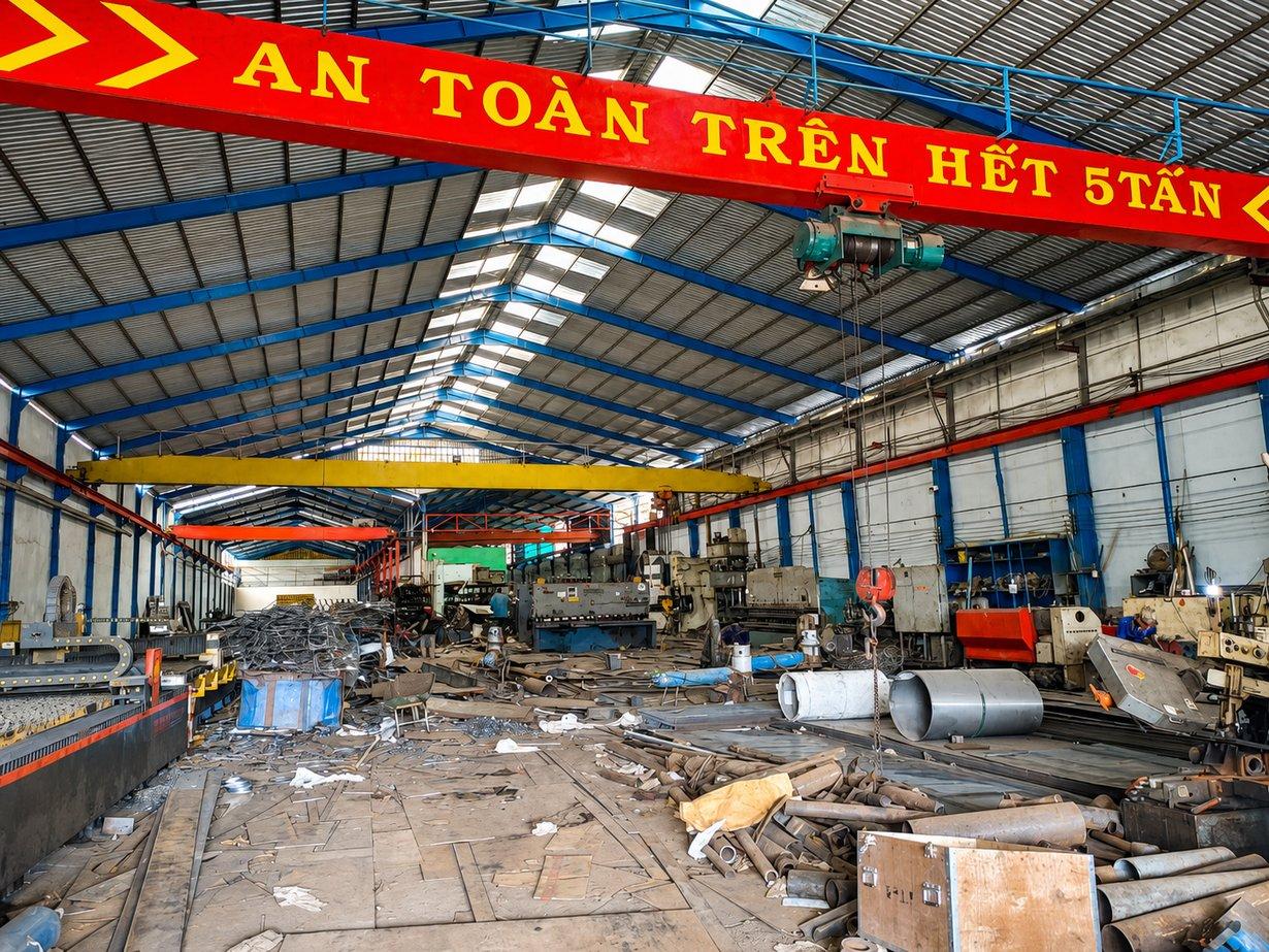 Quy mô nhà xưởng rộng lớn trên 6.000 m2